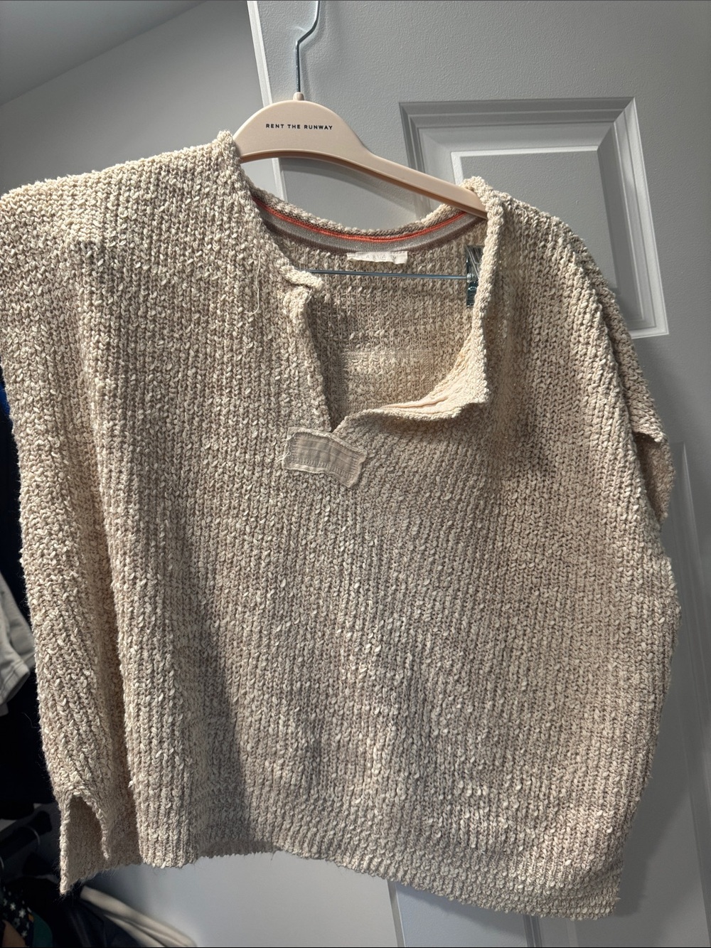 ILLA ILLA Cream Chunky Knit Tunic Sweater